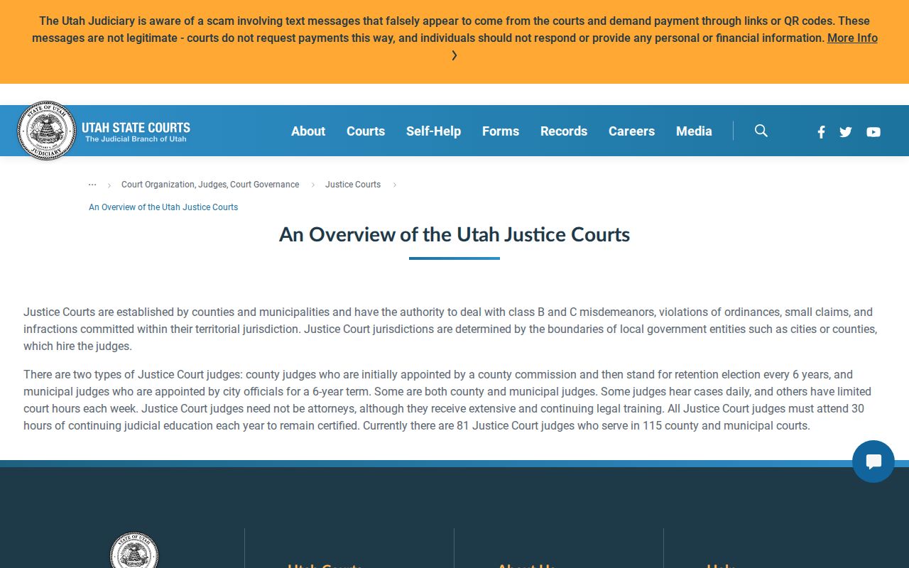 Utah traffic court records and the limited jurisdiction of Justice Courts